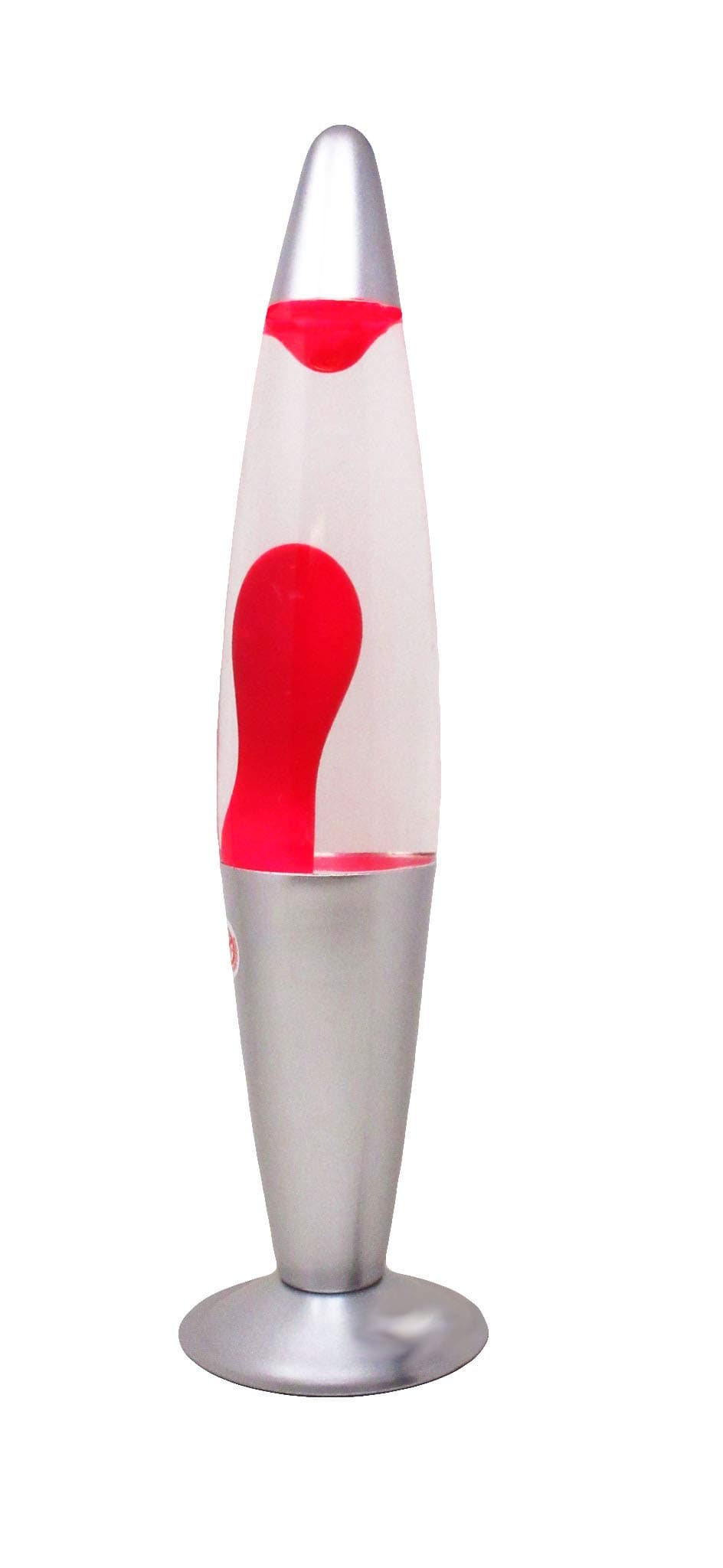 DWD Lava Lamp Peace Motion Rocket Mood Light (Red Lava Clear Liquid)