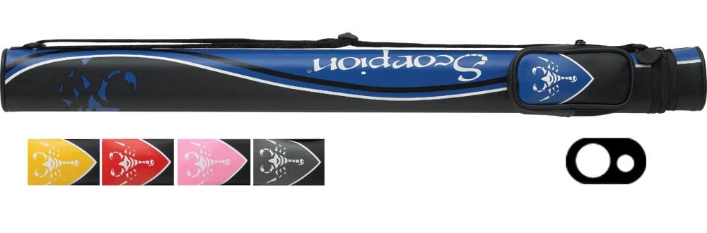 Scorpion 1 Butt and 1 Shaft Vinyl Pool Cue Case with Sport Design