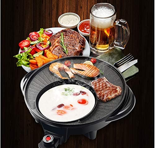 Maifan Stone Korean Hotpot with Grill by BXB | Multi-Function Non-Stick Bottom Electric Cooker | Shabu Shabu and Grill Multi-Cooker