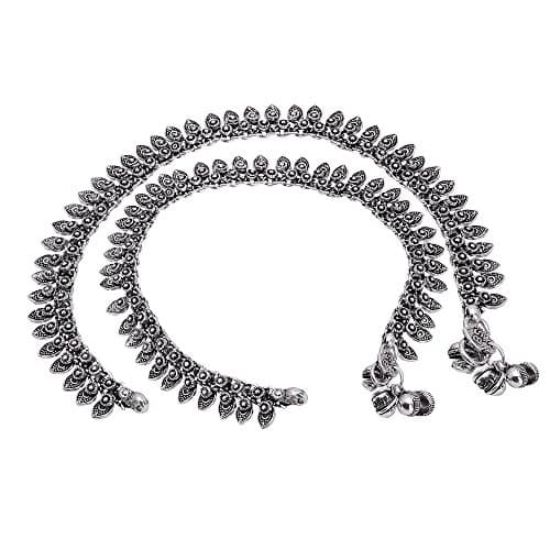 Women's Oxidized Metal Ethnic Anklet