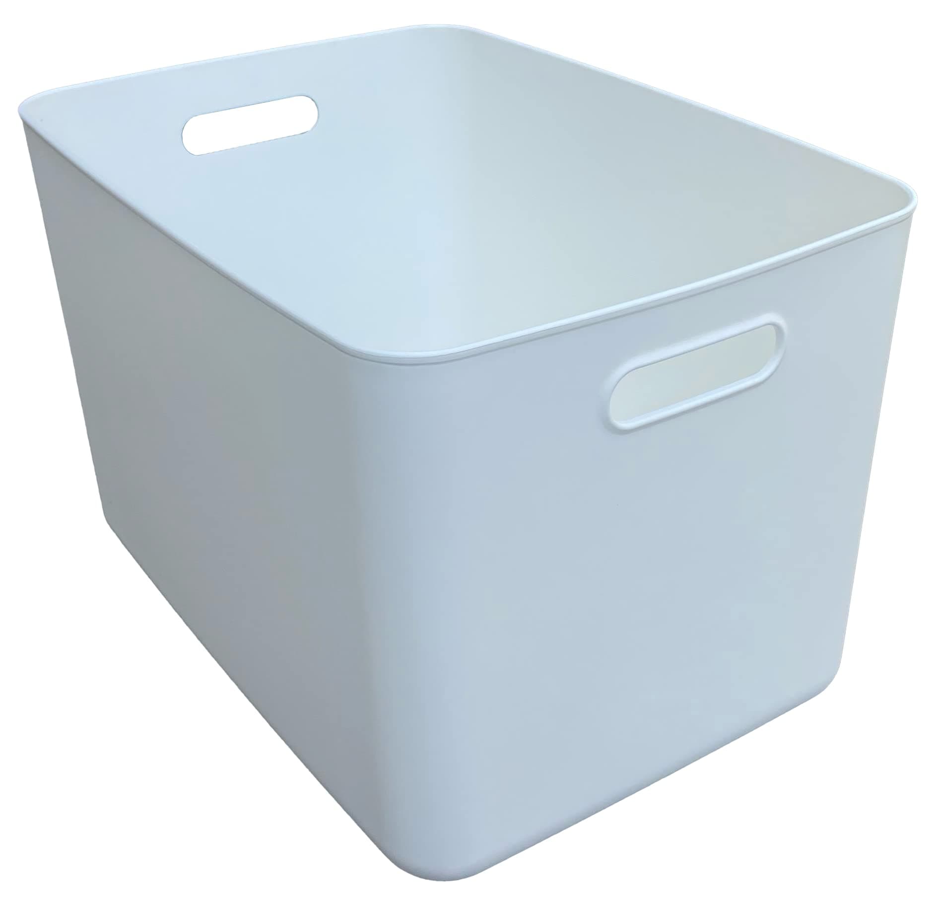 FCG Home - White Box Basket Bin Storage Organizer for Pantry Cupboard (X Large)