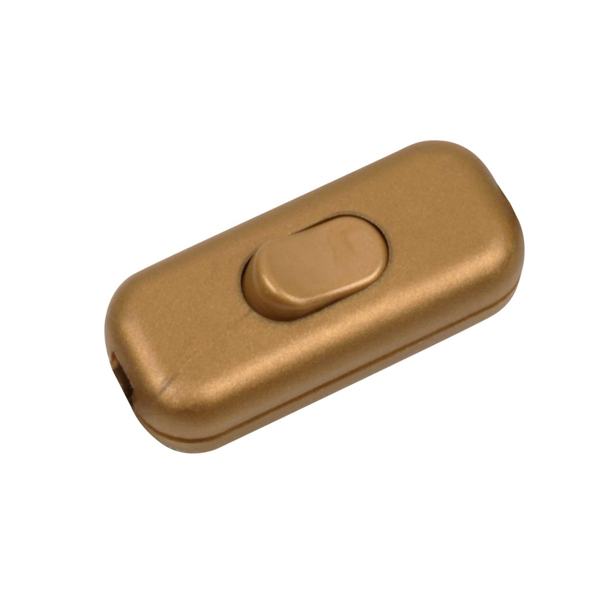 – ElekTek Low Profile in-Line Torpedo Switch 2 Amp Use 2 or 3 Core Flex Gold Effect