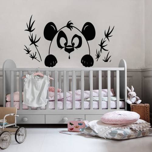 Panda Wall Decals Animals Bear Bamboo Art Nursery Bedroom Kitchen Vinyl Decal Sticker Home Decor L531