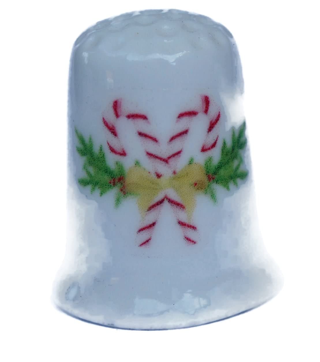 Collectible Thimble Christmas Candy Cane Gift Decor for Mom