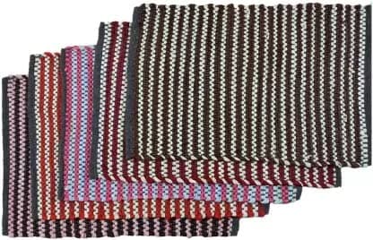 Paradise Handloom Textile Cotton Rectangular Door Mat For Home And Bathroom (Multicolor, Medium, Pack Of 5)