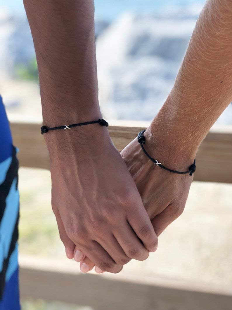 Infinity Matching Bracelets, Leather Couples Bracelets, His and Hers Bracelet, Couples Gift, Valentines Day Gift