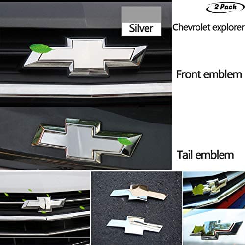 2pcs equinox Front emblem and Tail emblem decoration, easy to install(Silver)
