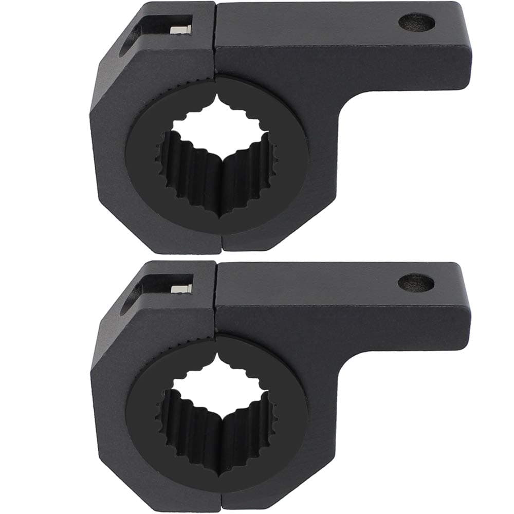 Universal Bull Bar Clamp Mounting Kit-2PCS Heavy Duty LED Light Bar Brackets for 1.38"/1.5"/1.6"/1.97" Tubes, Fits Roof Roll Cage, Bumper, Off-Road Driving Lights