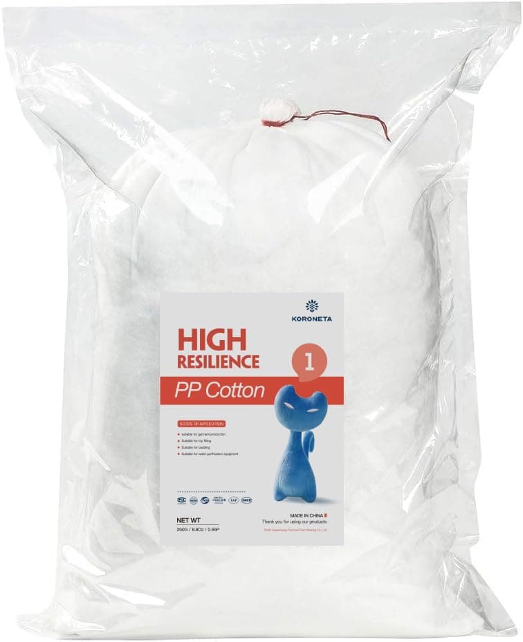 250g/8.8oz Premium Polyester Fiber,White,Doll or Pillow Stuffing