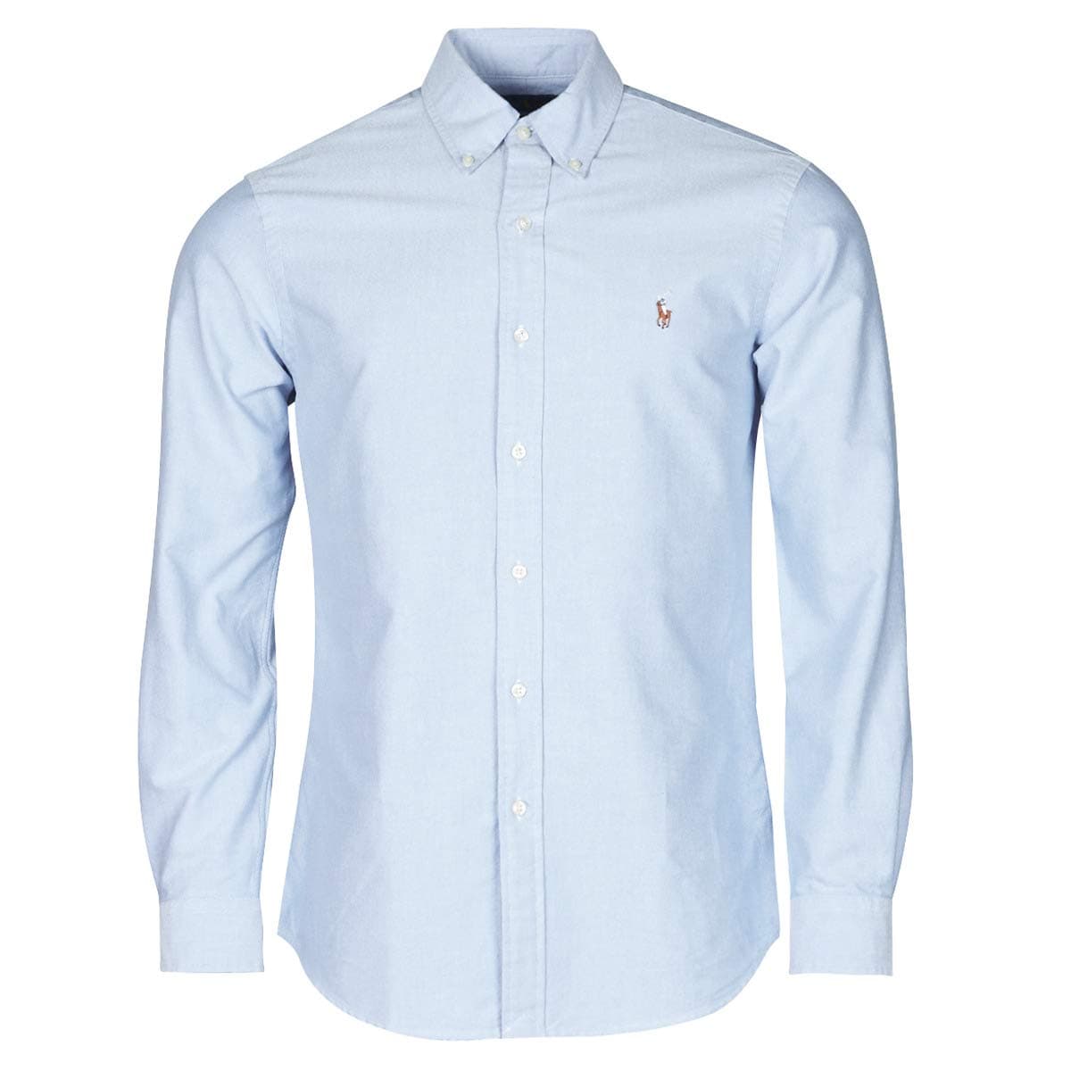 Men's Long Sleeve Shirt White - Blue - M