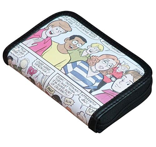 Small zip wallet using comics - FREE SHIPPING upcycled recycled reused reduce vegan style design organic sustainable handmade wallets purses credit card riverdale archie betty jughead jones keller