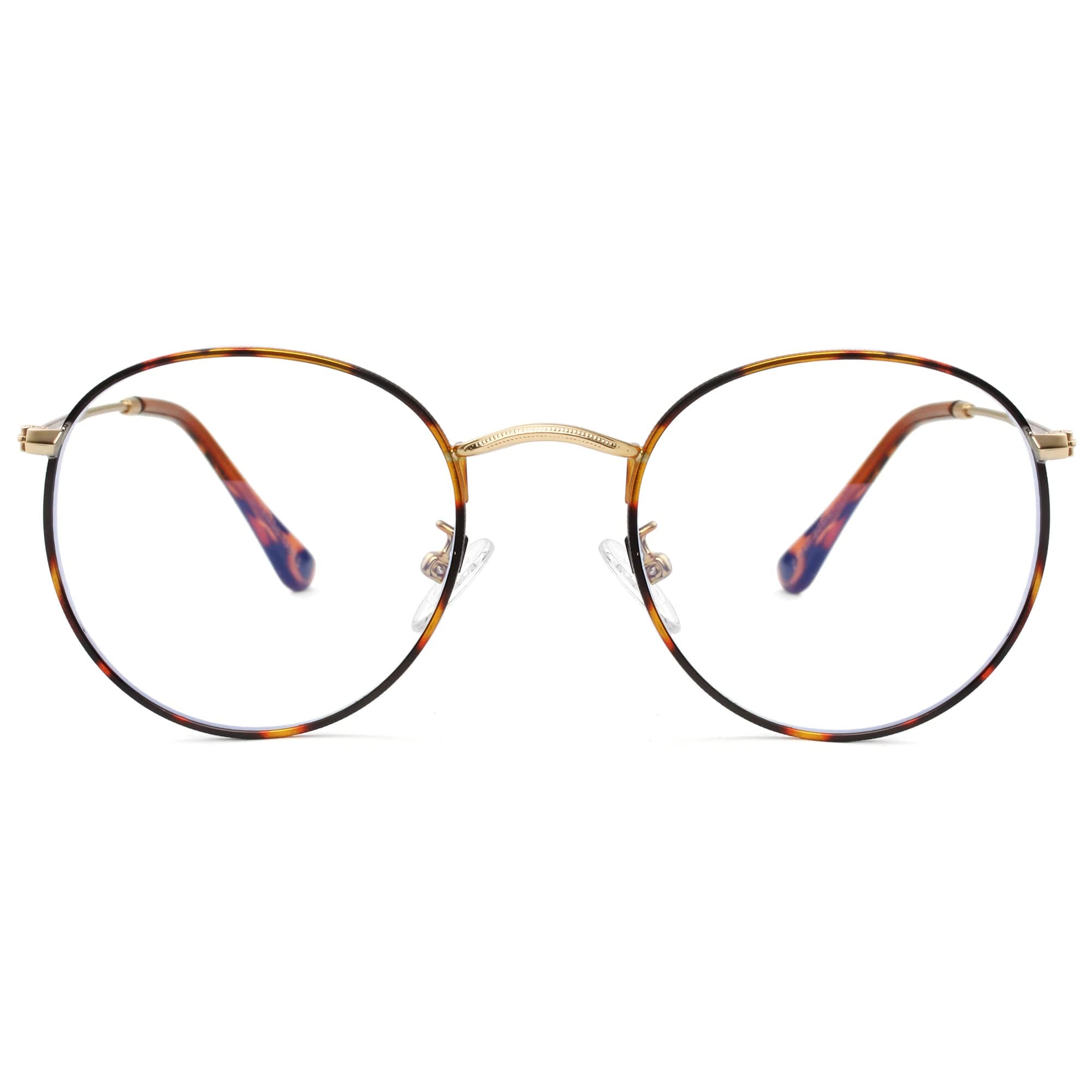 Blue Light Blocking Glasses for Women Men Retro Round Clear Lens Eyeglasses