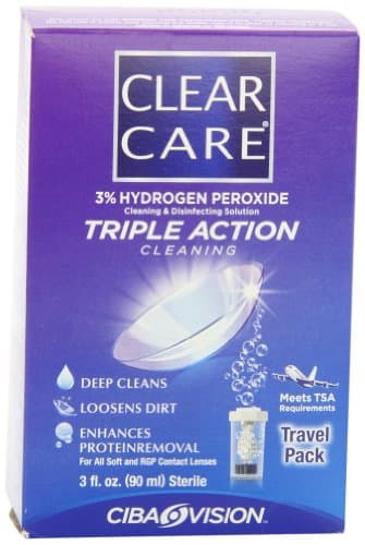 Clear Care Cleaning & Disinfection Solution Travel Pack, 3 Fluid Ounce