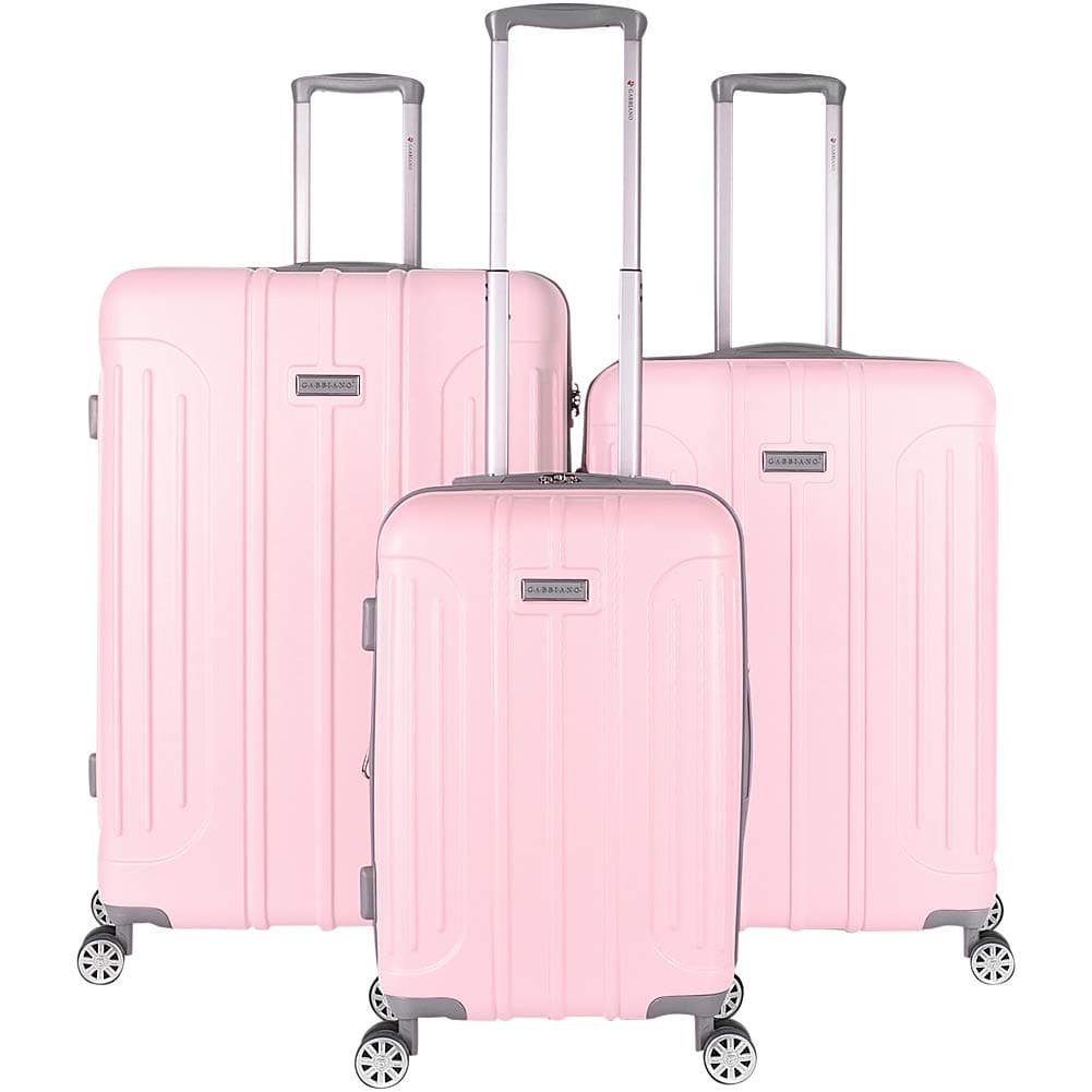Gabbiano Viva Collection 3 Piece Hardside Expandable Spinner Set (Blush)