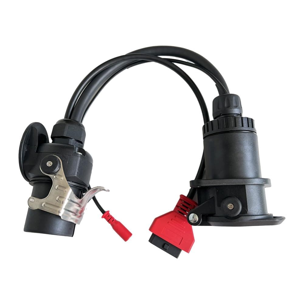 ISO 7638 7pin (EBS/ABS) Adapter,Trailer and Truck Diagnostic Cable to Connect for Autocom Trailer Diagnostic,for Texas, for Bosch and Heavy Duty OBD2 Truck Scanner Support K-Line,Can,Can 5V