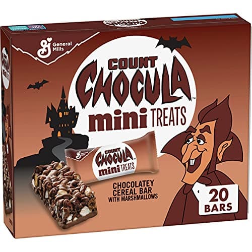 Count Chocula Mini Treat Bars with Marshmallows, Halloween Kids Snacks, 20 Ct, 10 oz