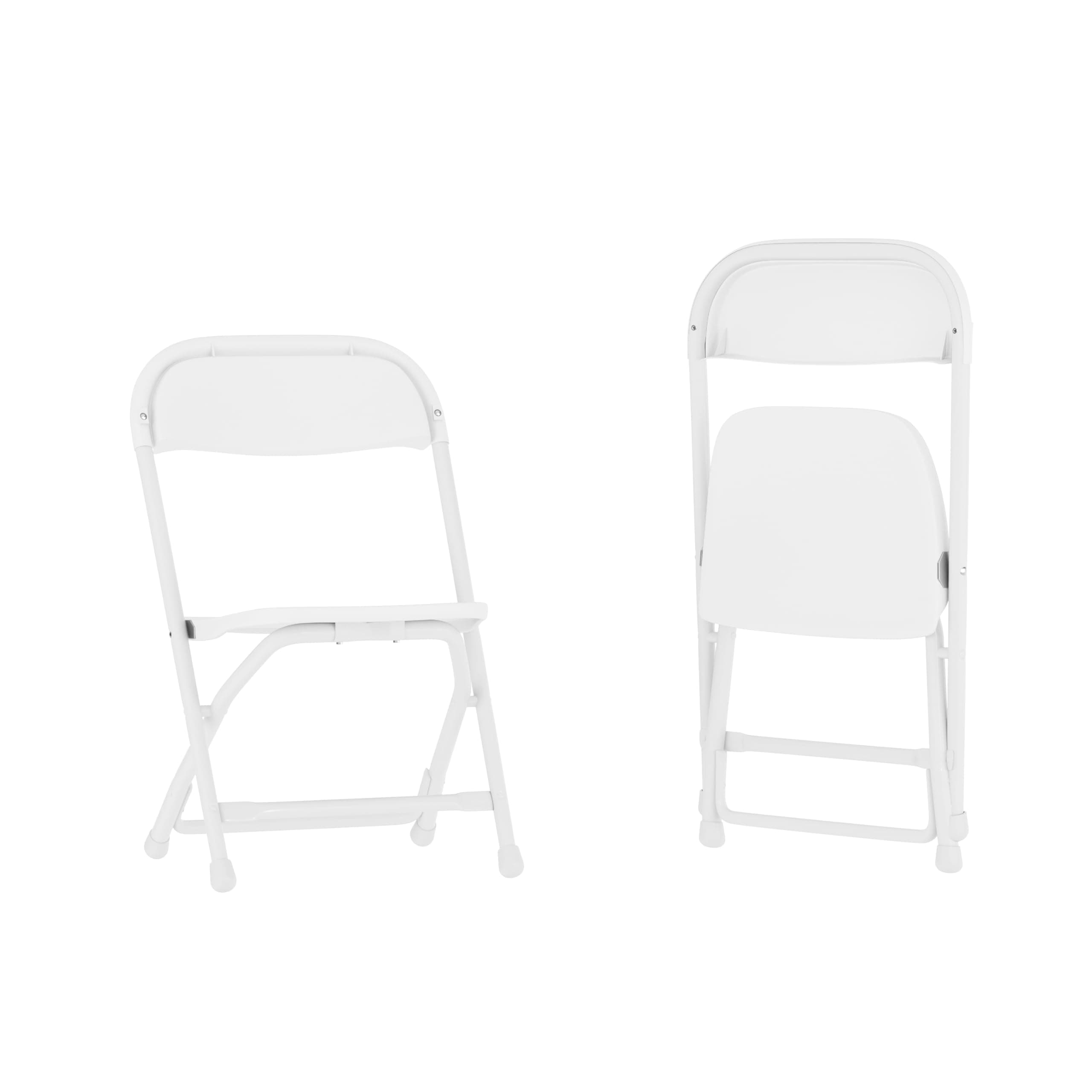 Flash Furniture 2 Pack Kids White Plastic Folding Chair