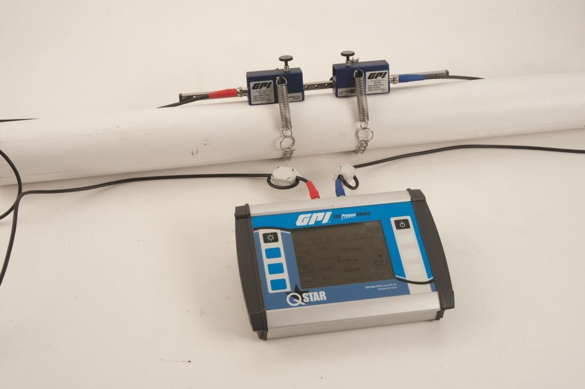 1/2-4" Pipe Size, Portable Ultrasonic Flowmeter, Clamp On Flow Meter Kit Flomec QMP20