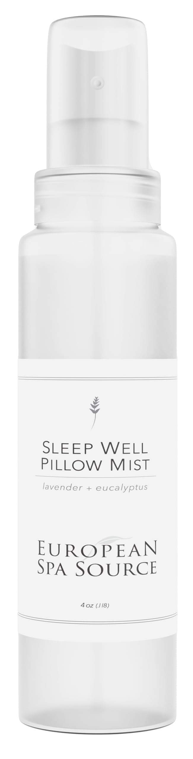 Sleep Well Eucalyptus + Lavender Pillow Mist Spray for Aromatherapy, At Home Spa Experience, Tension Relief, Sleep Support, and Relaxation, 4 fl oz.