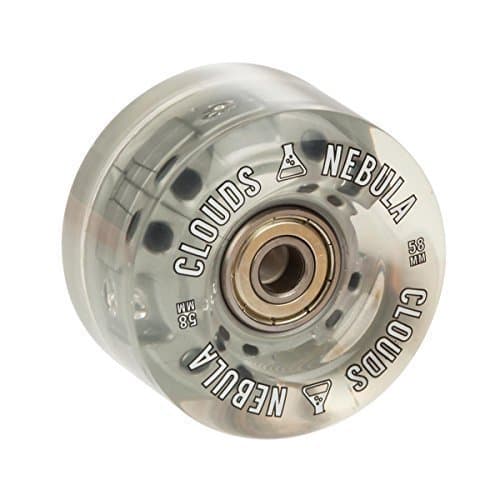 Clouds Nebula Light up Flashing Wheels with Bearing (Silver, Set of 4)