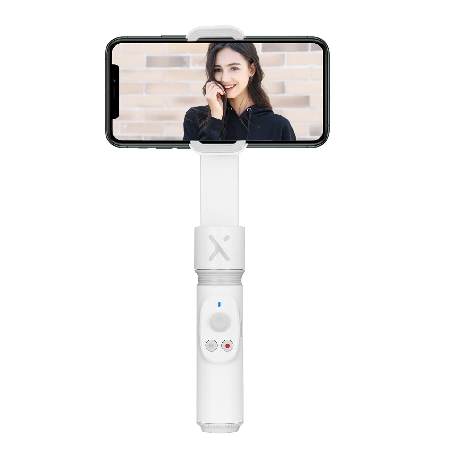 ZHIYUN Smooth X Gimbal Stabilizer, Handheld Extendable Selfie Stick for iPhone Android, Vlog & YouTube Live Video, Face/Object Tracking, Bluetooth Remote, Gesture & Zoom - White (Tripod not Included)
