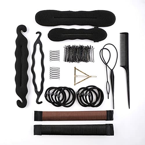 Noova Bun Maker Ponytail Holder - Topsy Tail Hair Tool Styling Accessories Set For Women Includes Bobby Pins Elastics Hair Braid Magic Twist Short & Long Hair Quality DIY Kit for Womens & Girls