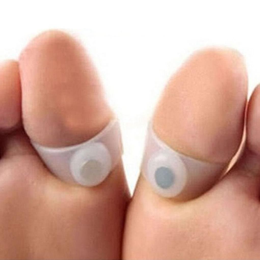 2 PCS Slimming Silicone Foot Massage Magnetic Toe Ring Fat Weight Loss Health