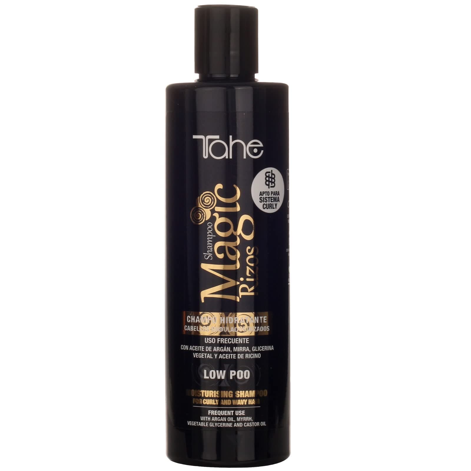 Tahe Magic Rizos Moisturizing Low Poo Shampoo for Curly and Wavy Hair, Suitable for the Curly Method, 300ml