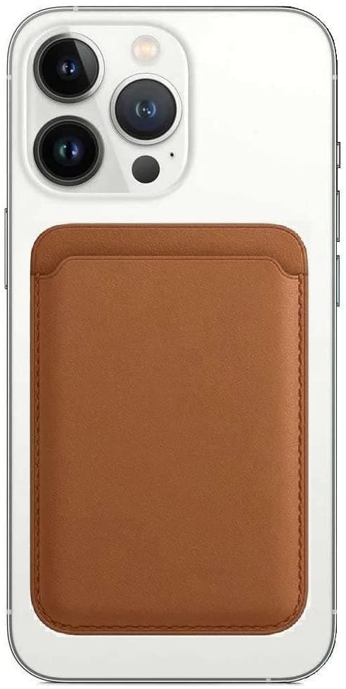 MIDOS Magnetic Card Wallet Holder Designed for MagSafe Compatible with iPhone 17, iPhone 16, iPhone 15, iPhone 14, iPhone 13, iPhone 12 Series Models (Brown)