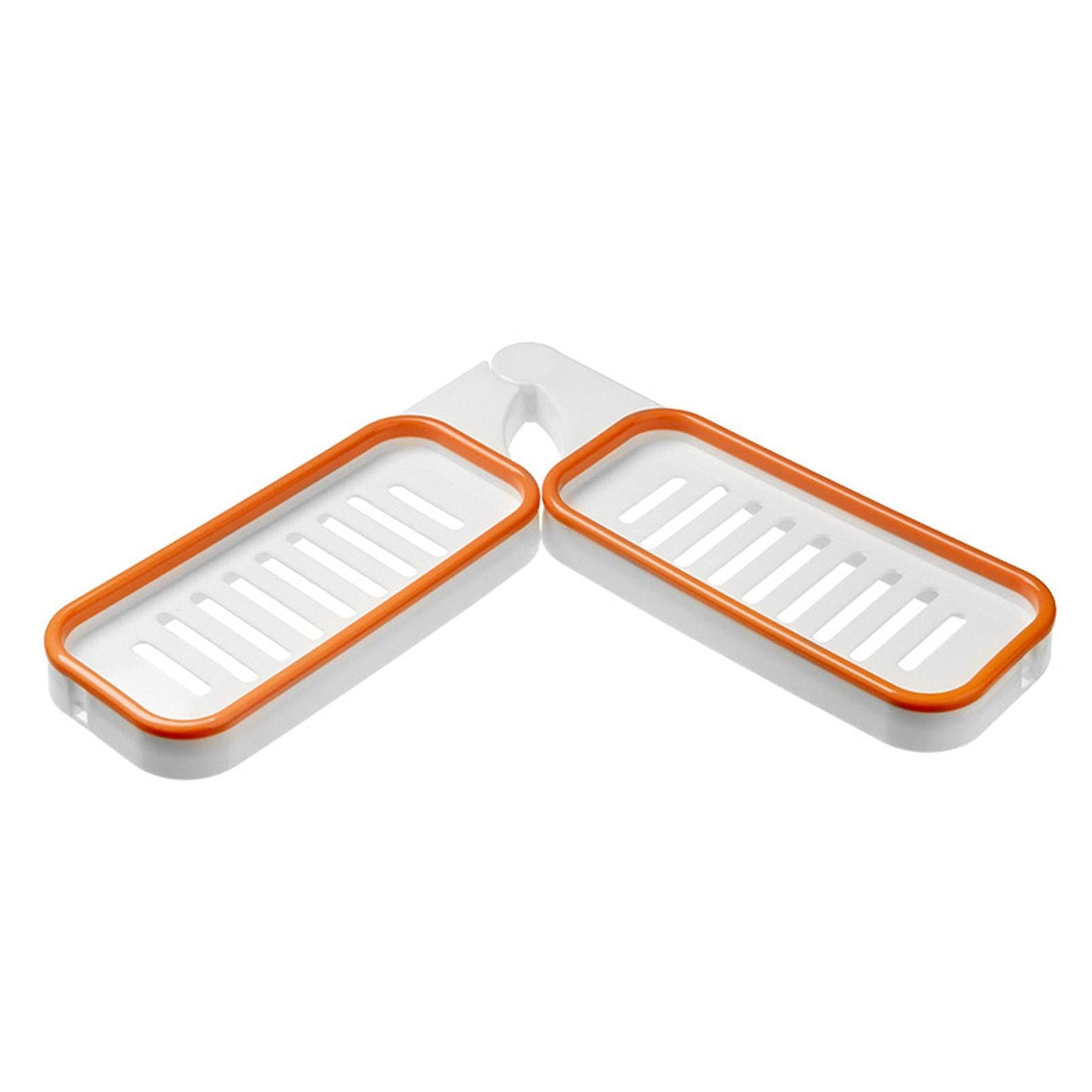 Runsmooth Corner Storage Shelf Hollow Designed Corner Shelves Good Stable - Storage Rack For For Bathroom Kitchen Bedroom Living Nursery (Orange)