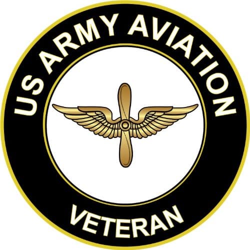 3.8" US Army Aviation Veteran Decal Sticker