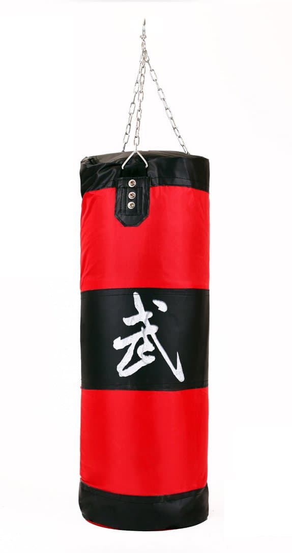 90cm Boxing Punching Bag Thai Karate Punch Kick Boxing Bag Sandbag (Red)