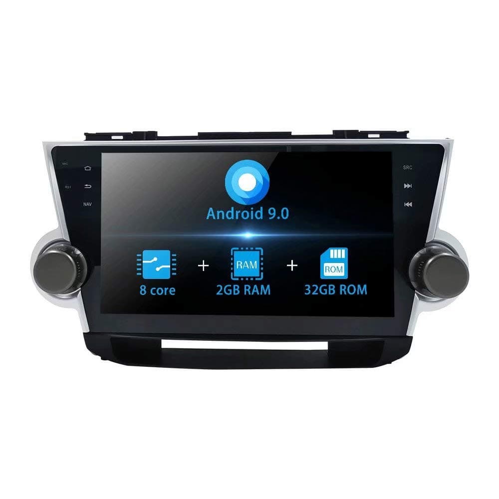 TOPNAVI Android 9.0 10.1Inch Multimedia for Toyota Highlander 2008 2009 2010 2011 2012 2013 2014 Stereo Radio GPS Navigation WiFi 3G RDS Mirror Link FM AM