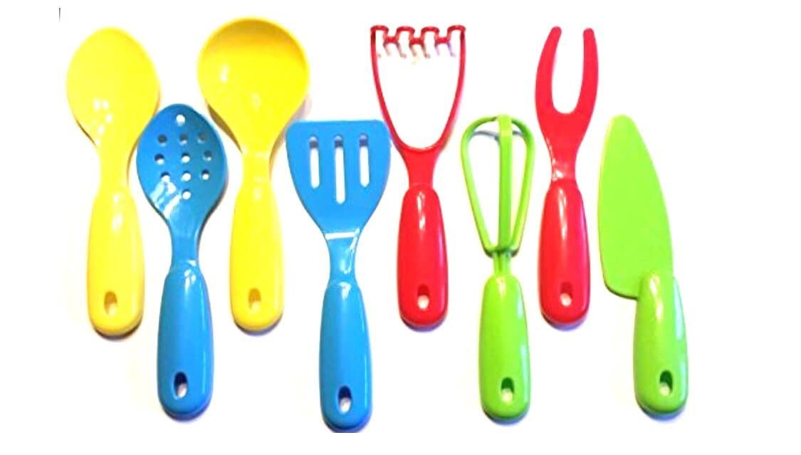 Buzy Beez 8 Piece Pretend Play Kitchen Utensils