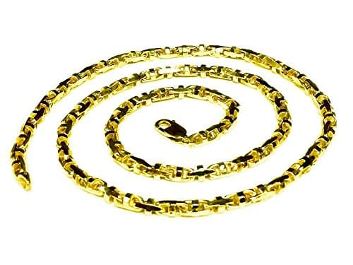 14K Solid Yellow Gold Anchor Mariner Link Chain Necklace 4 Mm (30 Inches)