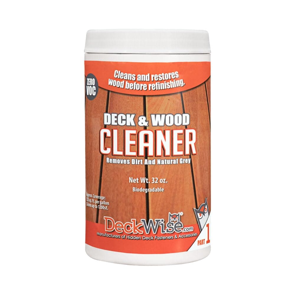 Deck & Wood Cleaner Part-1 for Hardwood and Thermal Wood Decking including Hardwood Siding Cleans 1200 Sq. Ft. of Wood (32 oz.)
