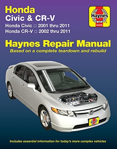 Honda Civic 2001 thru 2011 & CR-V 2002 thru 2011 Haynes Repair Manual: Does not include information specific to CNG or hybrid models (Haynes Automotive)