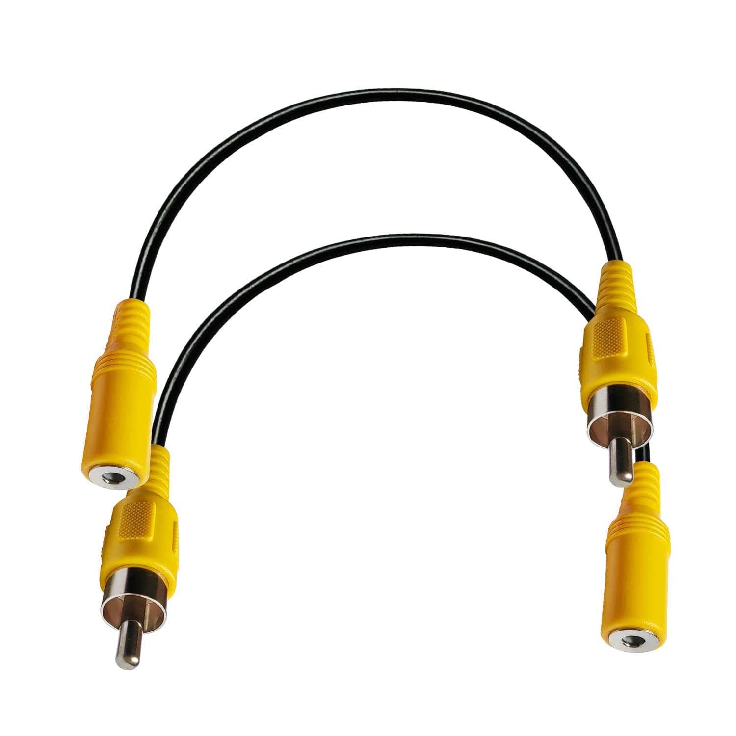 (2-Pack) RCA Cable,Nickel-Plated 3.5mm Female Mono Jack to RCA Male Adapter Cable for Speaker, Media Player, and so on- 25cm/10 Inch