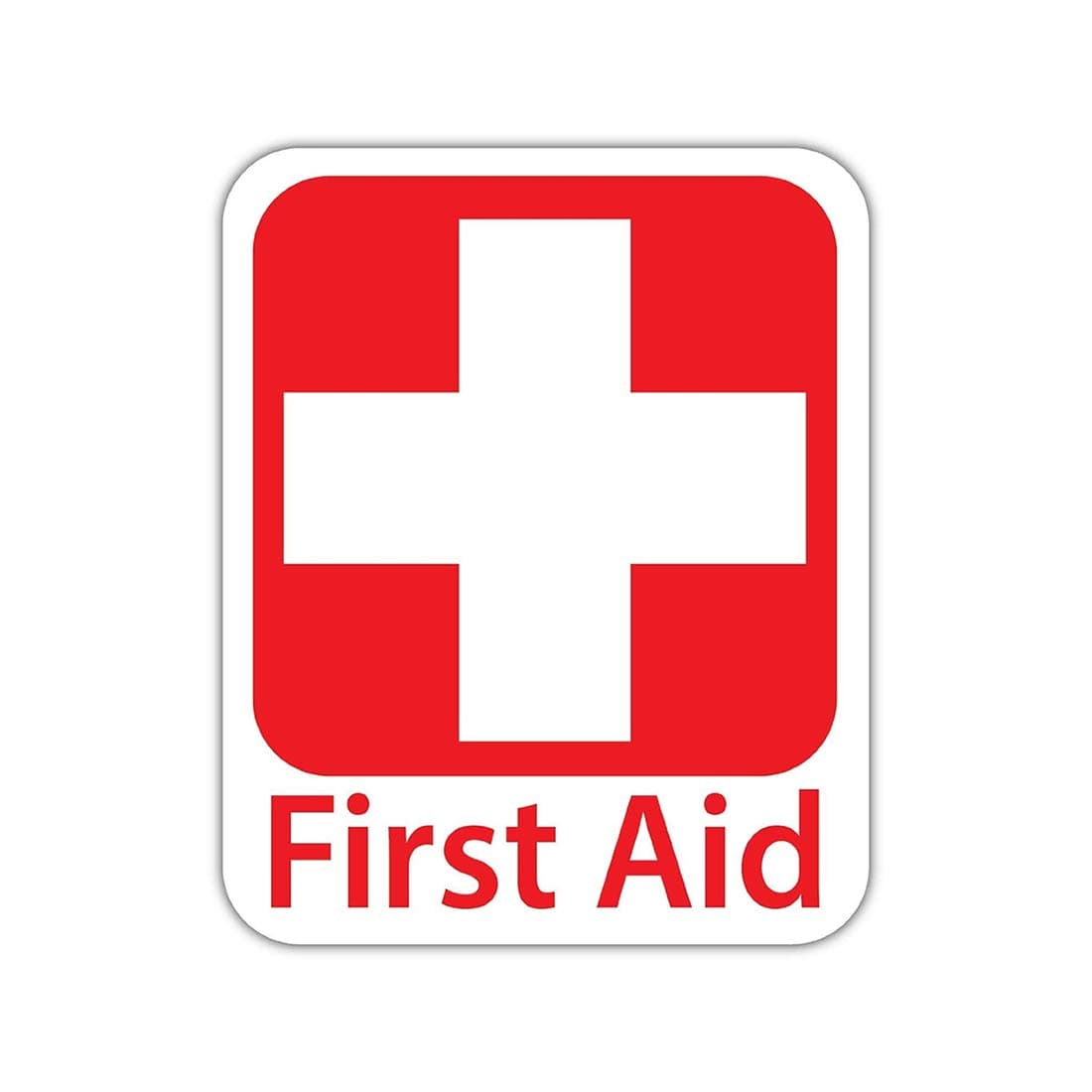 Emergency First Aid Kit Sticker Decal Notebook Car Laptop 4" x 5" (Color)