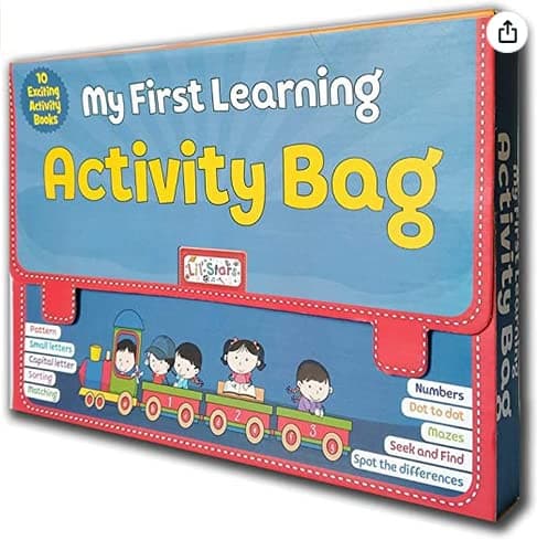 FABRIK Collection Kid's My First Learning Bag Activity Books - Set of 10 (Activity)
