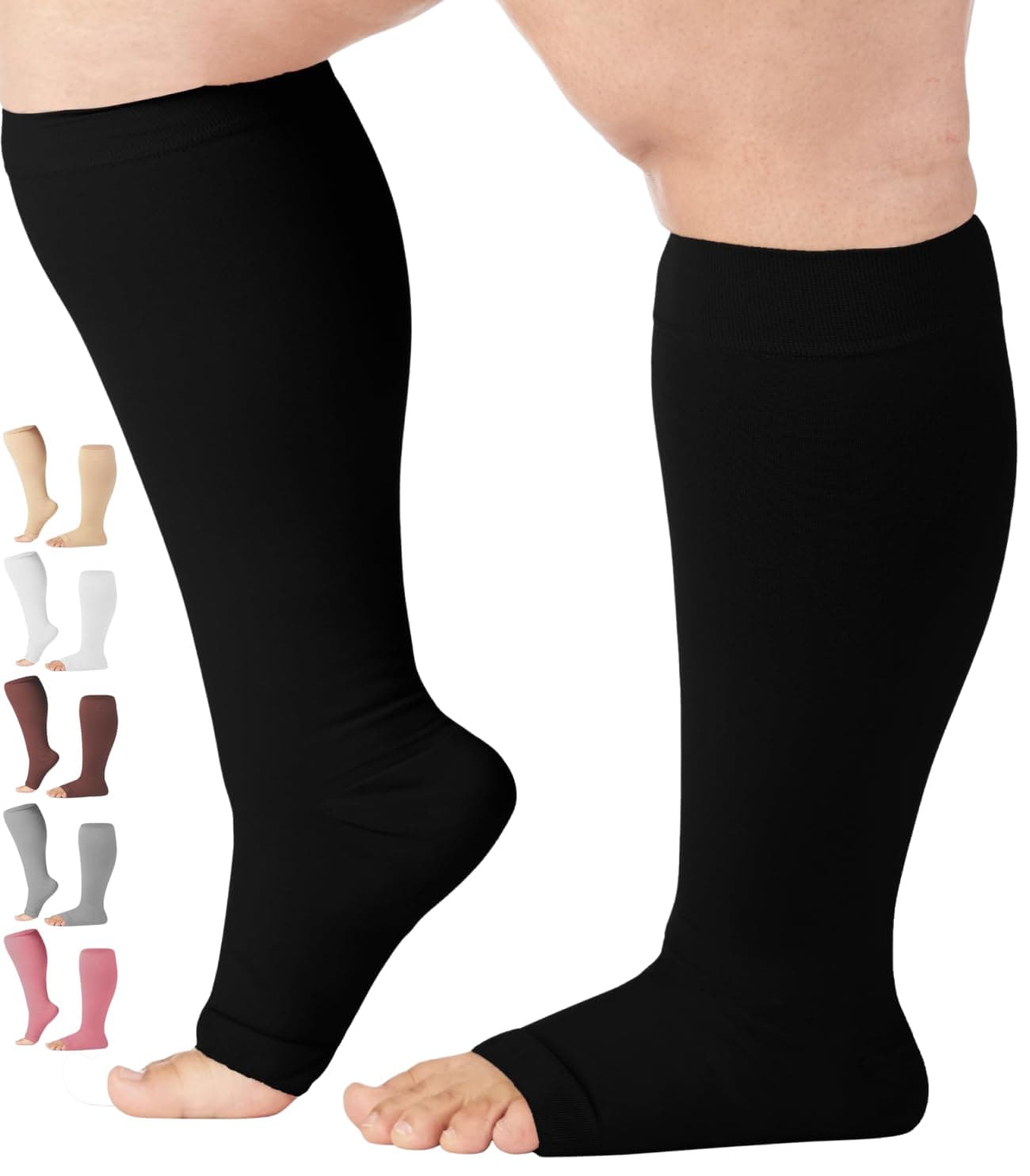 Mojo Toeless Compression Socks for Women and Men 20-30 mmHg Open Toe - AB211
