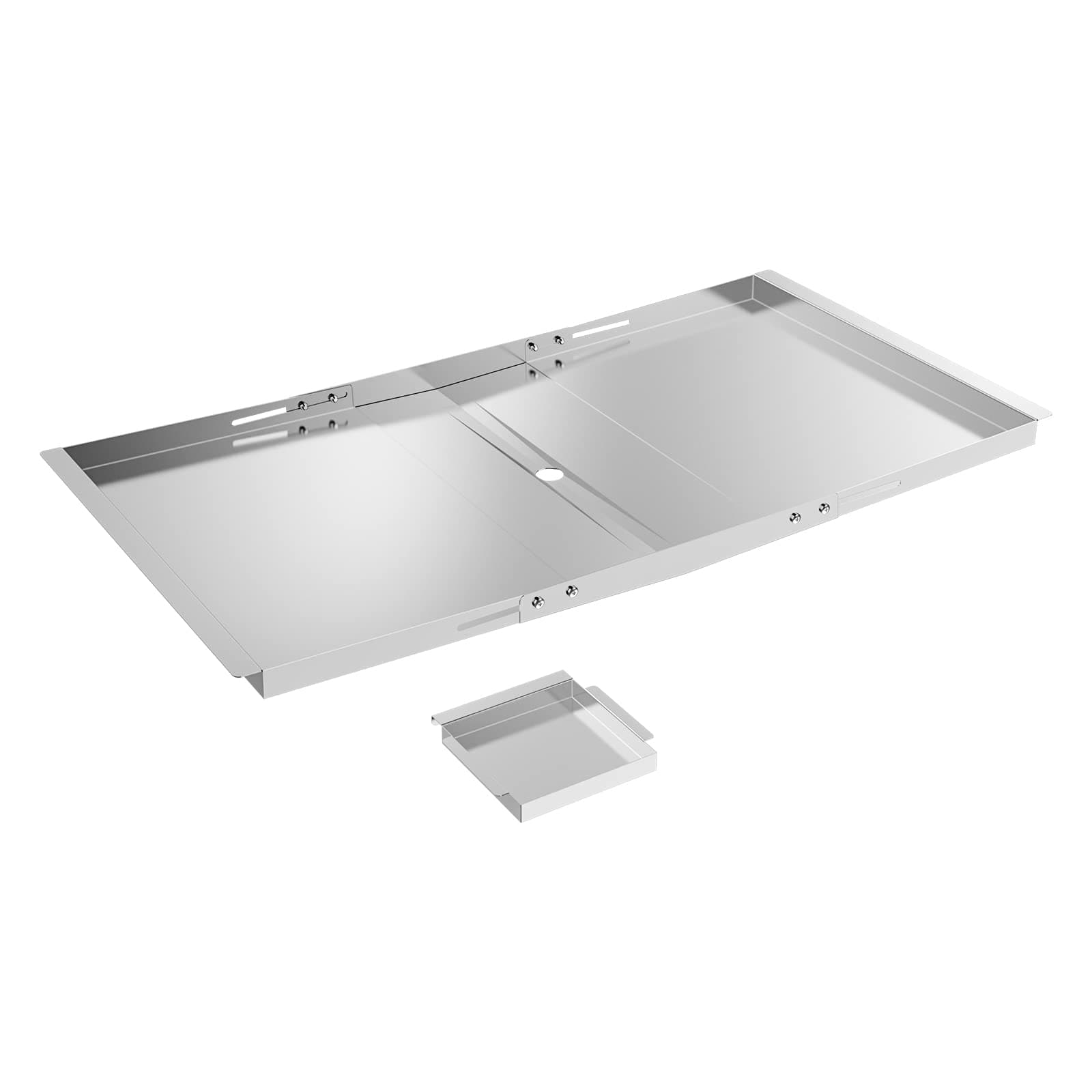 BBQ-PLUSStainless Steel Universal Grease Tray with Catch Pan Replacement Parts for Dyna Glo, Nexgrill, Expert Grill, Kenmore, BHG and More 4/5 Burner Gas Grills
