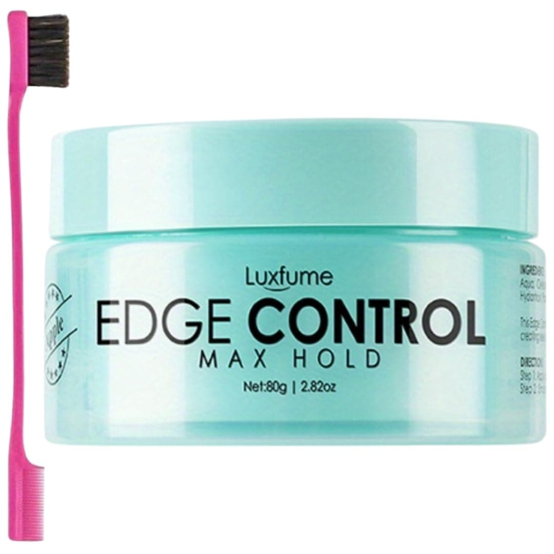 NIKITA.VIVI- Edge Control Max Hold Gel 80g | Edge Control Hair Gel for Natural Hair with Castor Oil | High Performance Hair Styling Wax | Fixing & Repairing Broken Curly Hair | Apple Flavour