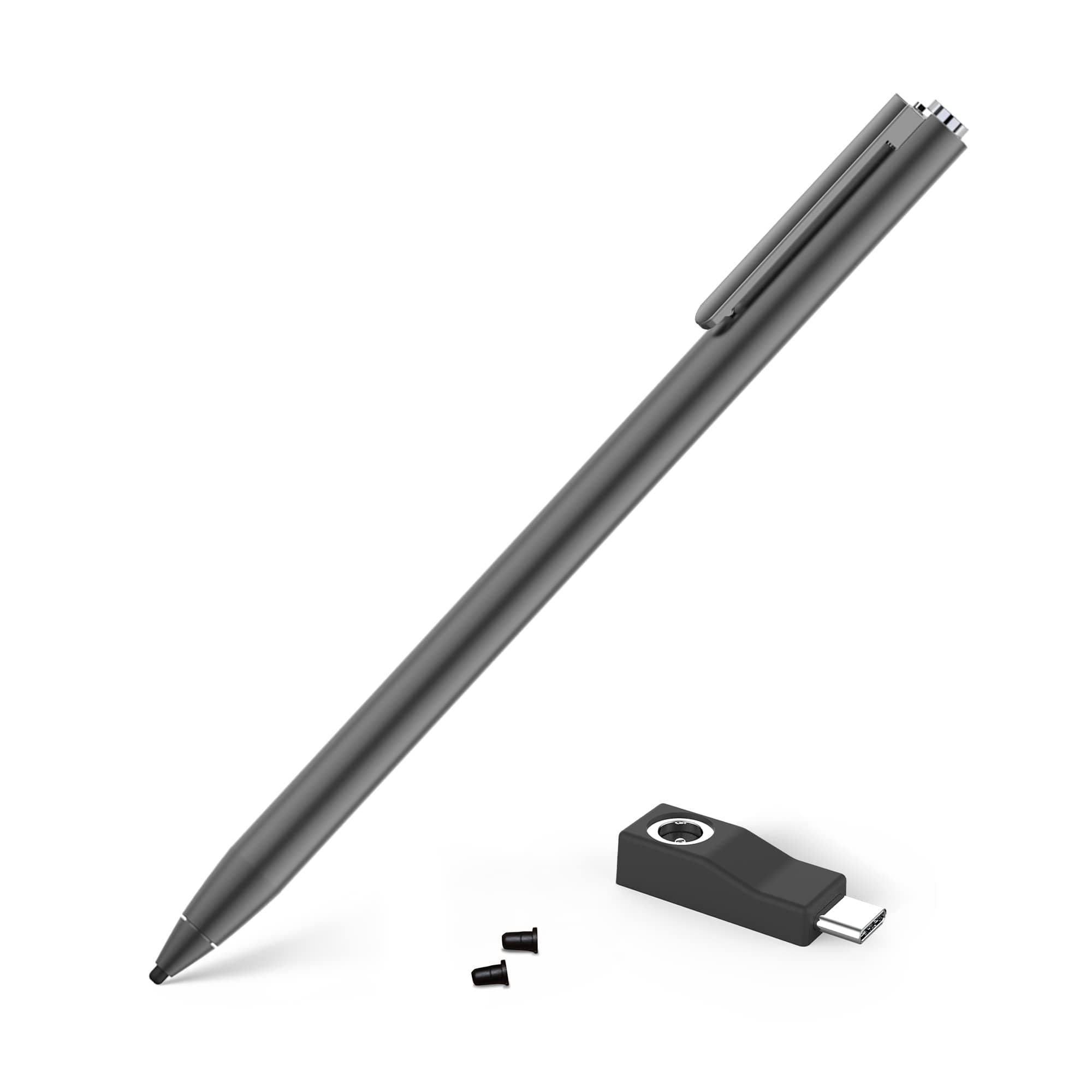 Adonit Dash 4 (Graphite Black) Smart Universal Dual Pens, Palm Rejection Pencil, Type C Magnetic Charging, Extra Long Standby Time. Compatible for iPhone, iPad Air, iPad Pro, iPad Mini, iPad.