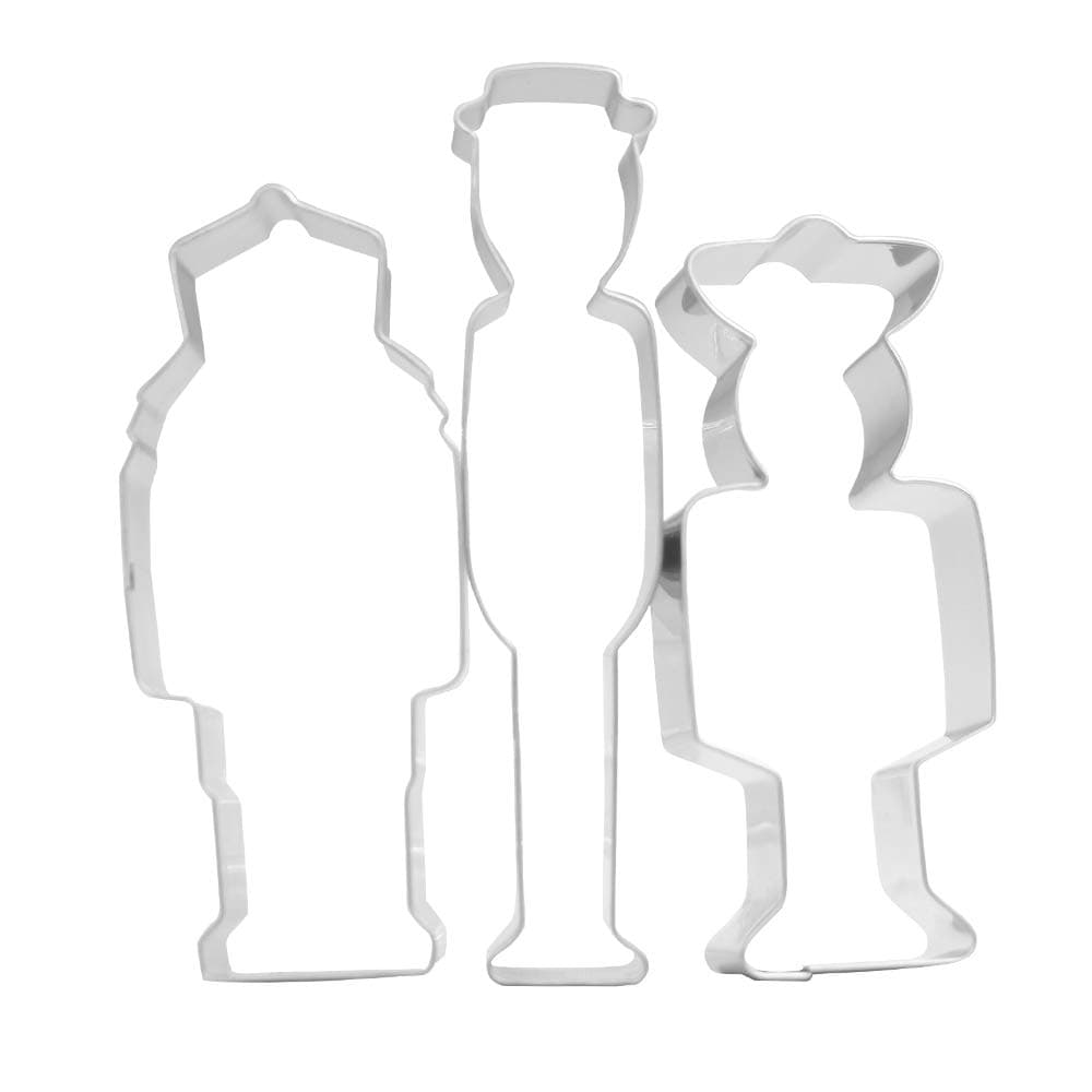 Soldier/Policeman/Sergeant Cookie Cutter Set - 3 Piece - Stainless Steel