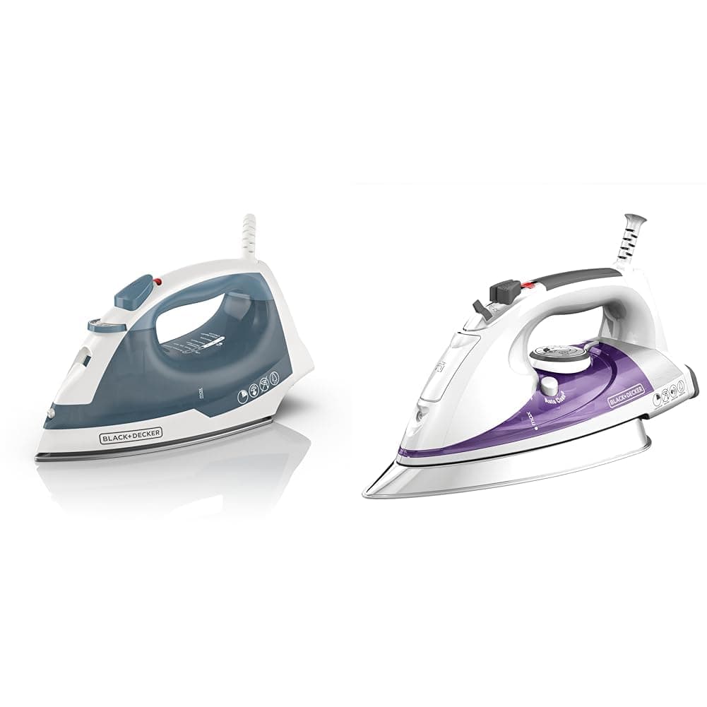 BLACK+DECKER Easy Steam IR40V Compact Iron & IR1350S Professional Steam Iron Bundle
