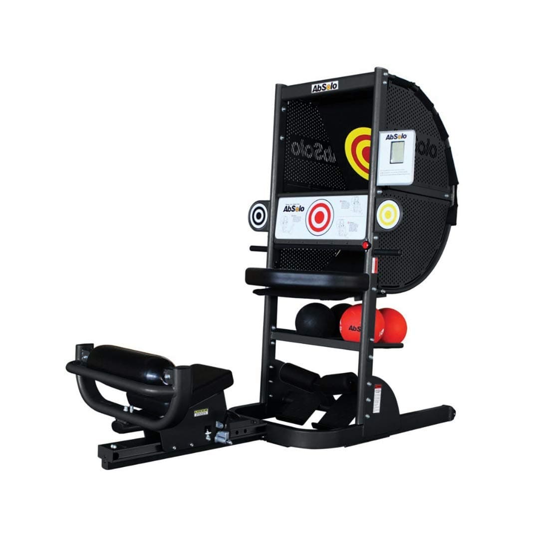 Ab Solo - Abdominal Exercise Machine, Patented Ball Return Design, Touch Targets, Repetition Counter, Training Balls Included