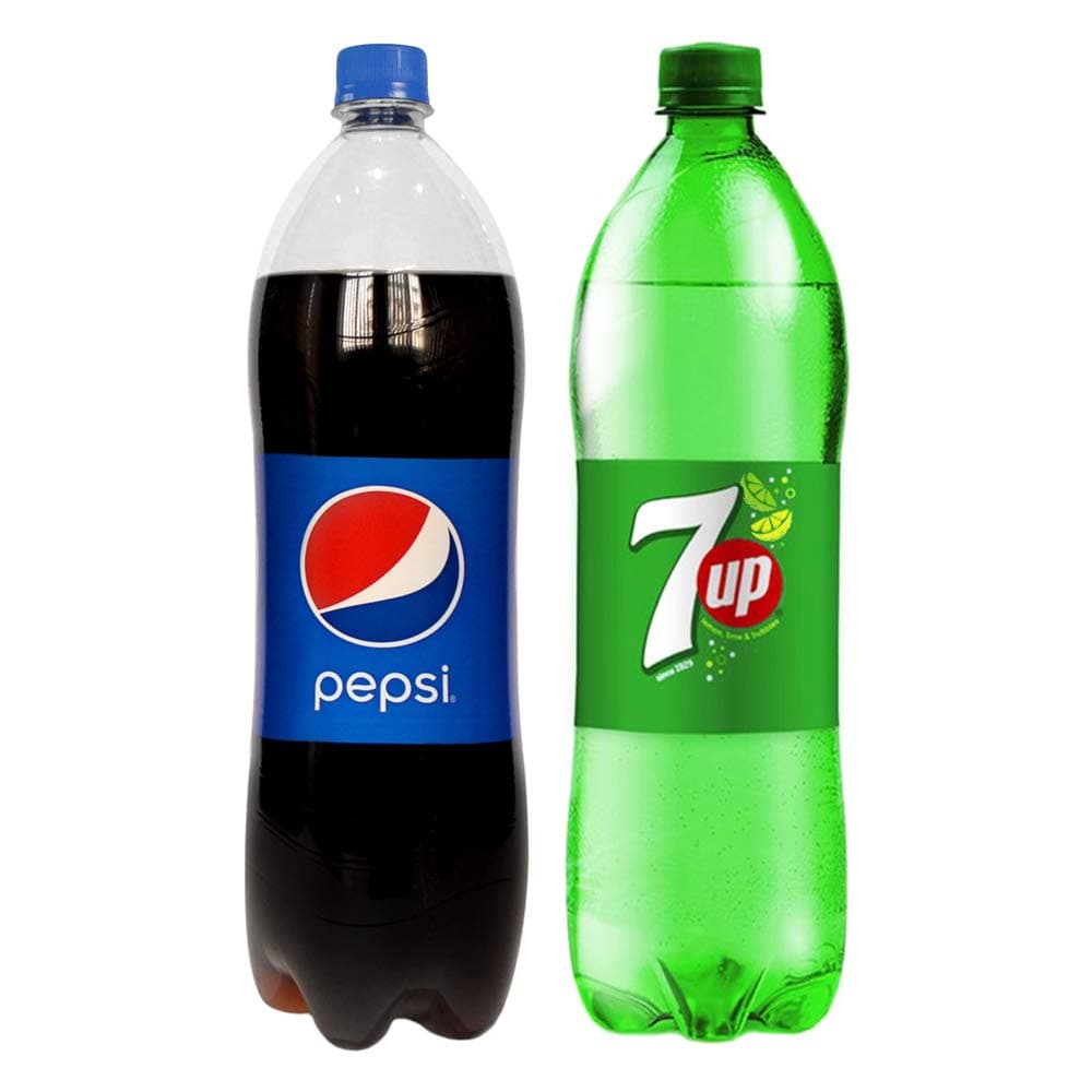 Pepsi & 7Up Carbonated Soft Drinks, 2 X 1.5 Litre
