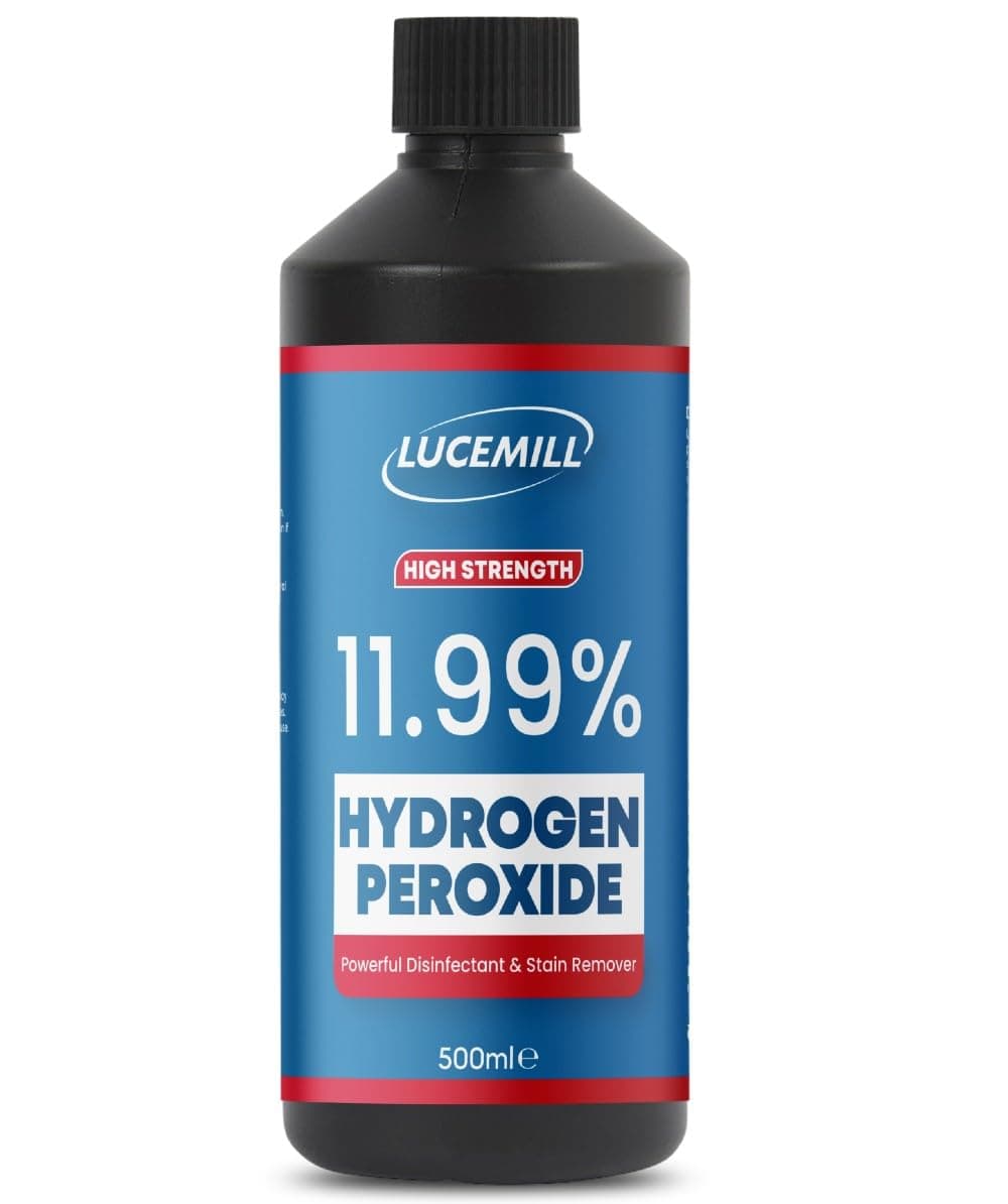 Hydrogen Peroxide 11.99% Food Grade | 500ml | High Purity | Unstabilised & Additive Free | Concentrated H2O2