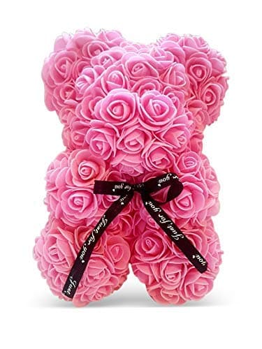 Pink Rose Bear, Flower Bear, A Perfect Gift for Special Occasions, 10" High